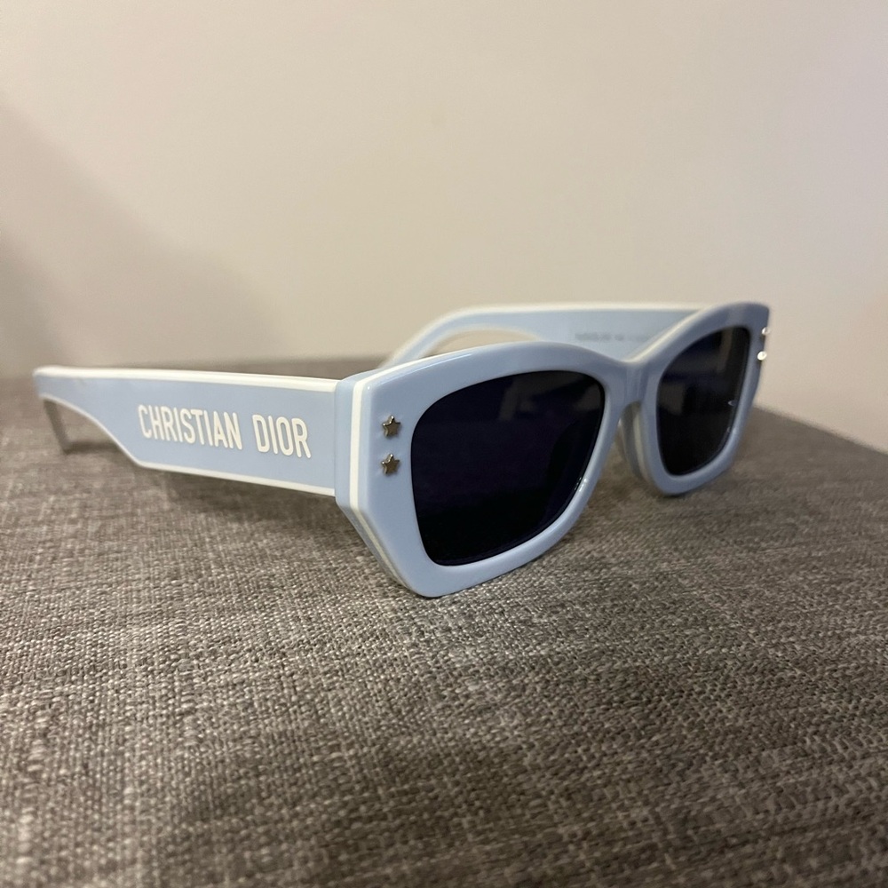 Dior White Sunglasses with Black Lenses - Picture 2 of 5